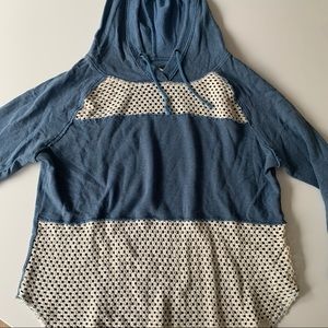 We the free size m adorable blue crochet sweater